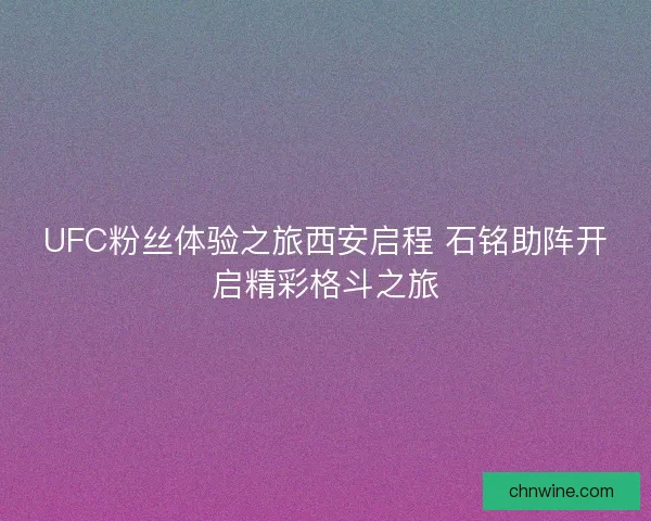 UFC粉丝体验之旅西安启程 石铭助阵开启精彩格斗之旅 UFC粉丝体验之旅西安启程 石铭助阵开启精彩格斗之旅